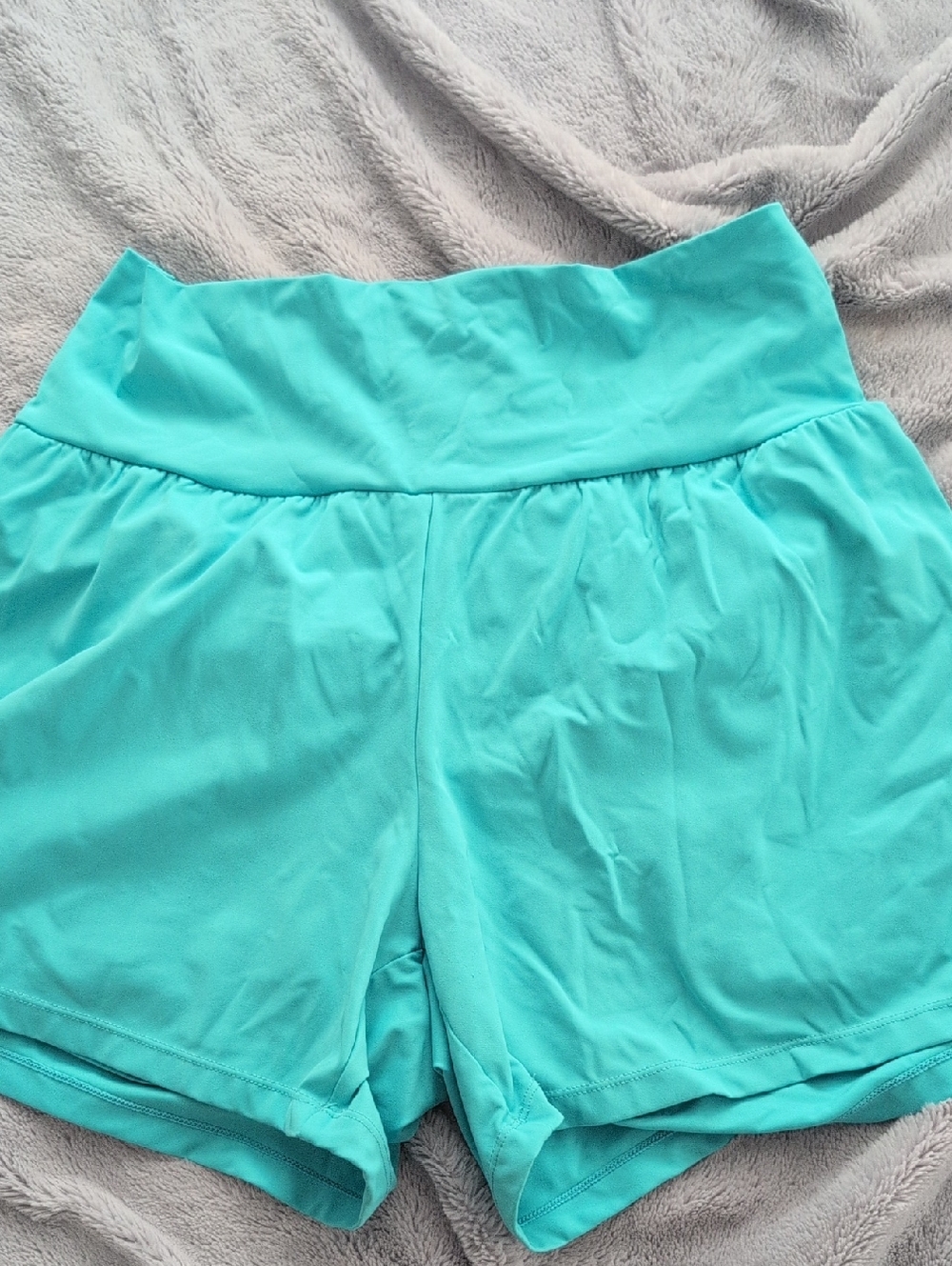 Halara High-Waist Performance Shorts in Teal